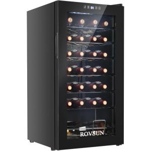imageROVSUN 18 Bottle Wine Fridge Freestanding Compressor Wine Cooler Refrigerator Beverage Wine Chiller with Digital Temperature Control ampamp Doublelayer Glass Door for Red White Wine Champagne Beer28 Bottle
