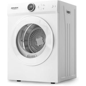 imageROVSUN 26 CuFt Portable Clothes Dryer 1400W Fast Drying Front Load Tumble Laundry Dryer with Stainless Steel Tub ampamp LCD Control Panel SixMode for Apartment Home Dorm18 CuFt