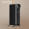 imageROVSUN OilFilled Radiant Radiator 1500W Oil Heater wAdjustable Thermostat Remote ampamp APP Control Energy Efficient Space Heater TipOver ampamp Overheat Protection for Indoor Use Home Office BalckBlack