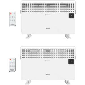 imageROVSUN 1500W Wall Heater with Remote Control 2in1 WallMounted Electric Space Heater with Towel Bar LCD Touch Screen ampamp Temperature Adjustment for Indoor Use Bedroom Office Home 1 Pack2