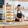 imageROVSUN 3Tier Food Warmer Pizza Warmer Countertop Commerical Food Warmer Display with LED Lighting Removable Shelves Glass Door Pretzel Warmer for Buffet Restaurant Cafe 110V 800W5 Tier138 x 165 x 287