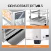 imageROVSUN 3Tier Food Warmer Pizza Warmer Countertop Commerical Food Warmer Display with LED Lighting Removable Shelves Glass Door Pretzel Warmer for Buffet Restaurant Cafe 110V 800W3 Tier138 x 165 x 205