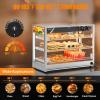 imageROVSUN 3Tier Food Warmer Pizza Warmer Countertop Commerical Food Warmer Display with LED Lighting Removable Shelves Glass Door Pretzel Warmer for Buffet Restaurant Cafe 110V 800W3 Tier26 x 18 x 20