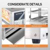 imageROVSUN 3Tier Food Warmer Pizza Warmer Countertop Commerical Food Warmer Display with LED Lighting Removable Shelves Glass Door Pretzel Warmer for Buffet Restaurant Cafe 110V 800W5 Tier138 x 165 x 287