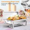 imageROVSUN 8 Pack Chafing Dish for Buffet 9 Quart Stainless Steel Chafing Dish Buffet Set with RolledEdge Design Chafers and Buffet Warmers Sets with Folding Frame for Party Catering Wedding8