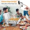 imageROVSUN 8 Pack Chafing Dish for Buffet 9 Quart Stainless Steel Chafing Dish Buffet Set with RolledEdge Design Chafers and Buffet Warmers Sets with Folding Frame for Party Catering Wedding8