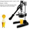 imageROVSUN Professional Citrus Juicer Lemon Squeezer Commercial Manual Fruit Press Juicer for Lemon Pomegranate Orange Juice Heavy Duty Hand Press Orange Juicer Press and Lime Squeezer Stand Black