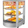 imageROVSUN 3Tier Food Warmer Pizza Warmer Countertop Commerical Food Warmer Display with LED Lighting Removable Shelves Glass Door Pretzel Warmer for Buffet Restaurant Cafe 110V 800W3 Tier138 x 165 x 205