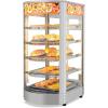 imageROVSUN 3Tier Food Warmer Pizza Warmer Countertop Commerical Food Warmer Display with LED Lighting Removable Shelves Glass Door Pretzel Warmer for Buffet Restaurant Cafe 110V 800W5 Tier138 x 165 x 287
