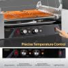image24 Hot Dog 9 Roller 1350W Hot Dog Roller Grill Cooker Machine wLED Lighting Dual Temp Control Cover Removable Shelf ampamp Drip Tray for Home Party Commercial ETL Certified9 Rollers