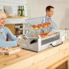 image24 Hot Dog 9 Roller 1350W Hot Dog Roller Grill Cooker Machine wLED Lighting Dual Temp Control Cover Removable Shelf ampamp Drip Tray for Home Party Commercial ETL Certified7 Rollers