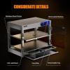 imageROVSUN 4Tier Commercial Food Warmer Pizza Warmer Countertop Food Warmer Display with LED Lighting Removable Shelves Glass Door Pretzel Warmer for Buffet Restaurant Cafe 110V 800W2 Tier24 x 15 x 20