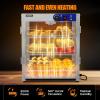 imageROVSUN 4Tier Commercial Food Warmer Pizza Warmer Countertop Food Warmer Display with LED Lighting Removable Shelves Glass Door Pretzel Warmer for Buffet Restaurant Cafe 110V 800W3 Tier20 x 20 x 24