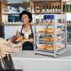 imageROVSUN 4Tier Commercial Food Warmer Pizza Warmer Countertop Food Warmer Display with LED Lighting Removable Shelves Glass Door Pretzel Warmer for Buffet Restaurant Cafe 110V 800W4 Tier18 x 18 x 29