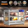 imageROVSUN 4Tier Commercial Food Warmer Pizza Warmer Countertop Food Warmer Display with LED Lighting Removable Shelves Glass Door Pretzel Warmer for Buffet Restaurant Cafe 110V 800W2 Tier24 x 15 x 20