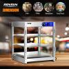 imageROVSUN 4Tier Commercial Food Warmer Pizza Warmer Countertop Food Warmer Display with LED Lighting Removable Shelves Glass Door Pretzel Warmer for Buffet Restaurant Cafe 110V 800W3 Tier20 x 20 x 24
