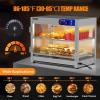 imageROVSUN 4Tier Commercial Food Warmer Pizza Warmer Countertop Food Warmer Display with LED Lighting Removable Shelves Glass Door Pretzel Warmer for Buffet Restaurant Cafe 110V 800W2 Tier24 x 15 x 20