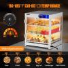 imageROVSUN 4Tier Commercial Food Warmer Pizza Warmer Countertop Food Warmer Display with LED Lighting Removable Shelves Glass Door Pretzel Warmer for Buffet Restaurant Cafe 110V 800W3 Tier20 x 20 x 24