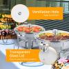 imageROVSUN 5 Qt 4 Pack Chafing Dish Buffet SetNSF Stainless Steel Round Chafers for Catering Buffet Servers and Warmers Set with Lid Holder ampamp Drip Tray for Wedding Party Banquet Graduation