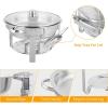 imageROVSUN 5 Qt 4 Pack Chafing Dish Buffet SetNSF Stainless Steel Round Chafers for Catering Buffet Servers and Warmers Set with Lid Holder ampamp Drip Tray for Wedding Party Banquet Graduation