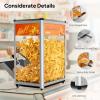 imageROVSUN Nacho Machine Food Warmer Nacho Chip Warmer Countertop Display Case with Warming Light Removable Deflection Glass Door Scoop for Nacho Chips Peanuts Popcorn Stainless Steel