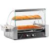 image24 Hot Dog 9 Roller 1350W Hot Dog Roller Grill Cooker Machine wLED Lighting Dual Temp Control Cover Removable Shelf ampamp Drip Tray for Home Party Commercial ETL Certified9 Rollers