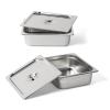 imageROVSUN 2Pack 12 Half Size Hotel Pan 4 Inch Deep Steam Table Pan with Lid Stainless Steel Anti Jam Pan for Party Home Commercial69 Quarts