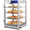 imageROVSUN 4Tier Commercial Food Warmer Pizza Warmer Countertop Food Warmer Display with LED Lighting Removable Shelves Glass Door Pretzel Warmer for Buffet Restaurant Cafe 110V 800W4 Tier18 x 18 x 29