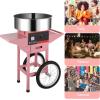 imageROVSUN 21 Inch Cotton Candy Machine Cart Electric Cotton Candy Maker Candy Floss Machine wCover Stainless Steel Bowl Sugar Scoop and Large Storage Drawer for Commercial Home Party Carnival BluePinkwithout Cover