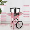imageROVSUN 21 Inch Cotton Candy Machine Cart Electric Cotton Candy Maker Candy Floss Machine wCover Stainless Steel Bowl Sugar Scoop and Large Storage Drawer for Commercial Home Party Carnival BluePinkwithout Cover