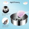 imageROVSUN 21 Inch Cotton Candy Machine Cart Electric Cotton Candy Maker Candy Floss Machine wCover Stainless Steel Bowl Sugar Scoop and Large Storage Drawer for Commercial Home Party Carnival BlueBluewithout Cover