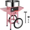 imageROVSUN 21 Inch Cotton Candy Machine Cart Electric Cotton Candy Maker Candy Floss Machine wCover Stainless Steel Bowl Sugar Scoop and Large Storage Drawer for Commercial Home Party Carnival BluePinkwithout Cover