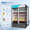 imageROVSUN 125 CuFt Commercial Refrigerator Display Refrigerator ETL NSF Certified Commercial Beverage Cooler Glass Door Merchandiser Drink Fridge wAdjustable Shelves LED Light for Bar Restaurant35 CuFt