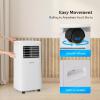 imageROVSUN WiFi Enabled Smart 10000 BTU Portable Air Conditioner with Heat 4in1 Cooler Heater Dehumidifier ampamp Fan Room Mobile AC Unit with Remote ampamp APP Control Rolling Wheels ampamp Installation Kit8000BTU ACWIFI