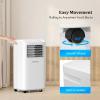 imageROVSUN WiFi Enabled Smart 10000 BTU Portable Air Conditioner with Heat 4in1 Cooler Heater Dehumidifier ampamp Fan Room Mobile AC Unit with Remote ampamp APP Control Rolling Wheels ampamp Installation Kit10000BTU AC  HeaterWIFI