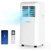 imageROVSUN WiFi Enabled Smart 10000 BTU Portable Air Conditioner with Heat 4in1 Cooler Heater Dehumidifier ampamp Fan Room Mobile AC Unit with Remote ampamp APP Control Rolling Wheels ampamp Installation Kit9000BTU ACWIFI