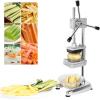 imageROVSUN Upgraded Commercial Grade French Fry Cutter with Rudder Stock Lever Vertical Fruit Vegetable Potato Slicer Including Suction Feet12Inch38Inch14Inch Blades and Pusher BlocksCutter  3 Blades