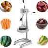 imageROVSUN Upgraded Commercial Grade French Fry Cutter with Rudder Stock Lever Vertical Fruit Vegetable Potato Slicer Including Suction Feet12Inch38Inch14Inch Blades and Pusher BlocksCutter  3 Blades