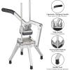 imageROVSUN Upgraded Commercial Grade French Fry Cutter with Rudder Stock Lever Vertical Fruit Vegetable Potato Slicer Including Suction Feet12Inch38Inch14Inch Blades and Pusher BlocksCutter  4 Blades