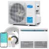 imageROVSUN 18000 BTU Smart WIFI Floor Ceiling Mini Split ACHeating System with Inverter ampamp APP Control 23 SEER2 Ductless Air Conditioner with PreCharged Condenser Heat Pump ampamp Installation Kit 230V22200BTU  230V  23SEER2  WiFi
