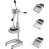 imageROVSUN Upgraded Commercial Grade French Fry Cutter with Rudder Stock Lever Vertical Fruit Vegetable Potato Slicer Including Suction Feet12Inch38Inch14Inch Blades and Pusher BlocksCutter  3 Blades