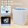 imageROVSUN 15LBS Portable Washing Machine Electric Washer and Dryer Combo with Washer9lbs ampamp Spiner6lbs ampamp Pump Draining Great for Home RV Camping Dorm College Apartment white ampamp blue15LBS Blue