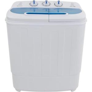 imageROVSUN 15LBS Portable Washing Machine Electric Washer and Dryer Combo with Washer9lbs ampamp Spiner6lbs ampamp Pump Draining Great for Home RV Camping Dorm College Apartment white ampamp blue15LBS Blue