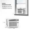 imageROVSUN Smart 12000 BTU Window Air Conditioner with WiFi Energy Saving Window AC Unit with Remote ampamp App Control Timer Function ampamp Easy Install Kit for Rooms up to 550 Square Feet 115V60Hz White6000 BTU Remote