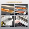 imageROVSUN Hot Dog Roller 18 Hot Dog 7 Rollers ETL Certified Sausage Grill Cooker Machine wDual Temp Control Cover LED Lighting Removable Shelf ampamp Drip Tray for Party Home Commercial 1050W7 Roller