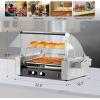 imageROVSUN Hot Dog Roller 18 Hot Dog 7 Rollers ETL Certified Sausage Grill Cooker Machine wDual Temp Control Cover LED Lighting Removable Shelf ampamp Drip Tray for Party Home Commercial 1050W9 Roller