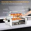 imageROVSUN Hot Dog Roller 18 Hot Dog 7 Rollers ETL Certified Sausage Grill Cooker Machine wDual Temp Control Cover LED Lighting Removable Shelf ampamp Drip Tray for Party Home Commercial 1050W7 Roller