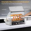imageROVSUN Hot Dog Roller 18 Hot Dog 7 Rollers ETL Certified Sausage Grill Cooker Machine wDual Temp Control Cover LED Lighting Removable Shelf ampamp Drip Tray for Party Home Commercial 1050W9 Roller