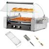 imageROVSUN Hot Dog Roller 18 Hot Dog 7 Rollers ETL Certified Sausage Grill Cooker Machine wDual Temp Control Cover LED Lighting Removable Shelf ampamp Drip Tray for Party Home Commercial 1050W9 Roller
