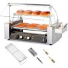 imageROVSUN Hot Dog Roller 18 Hot Dog 7 Rollers ETL Certified Sausage Grill Cooker Machine wDual Temp Control Cover LED Lighting Removable Shelf ampamp Drip Tray for Party Home Commercial 1050W7 Roller